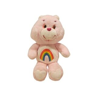 Pink Rainbow CHEER Care Bear 13" Plush Vintage 1983 Stuffed Original Kenner Toy